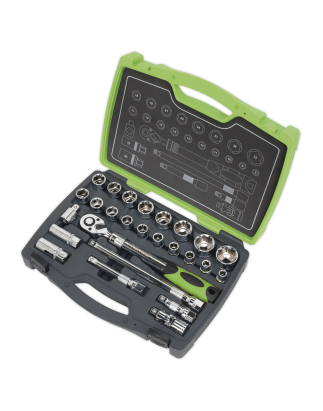 Socket Set 26pc 1/2"Sq Drive 6pt WallDrive® Metric