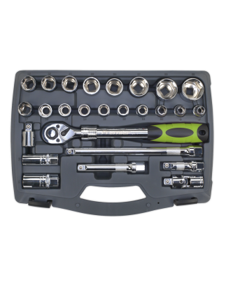 Socket Set 26pc 1/2"Sq Drive 6pt WallDrive® Metric