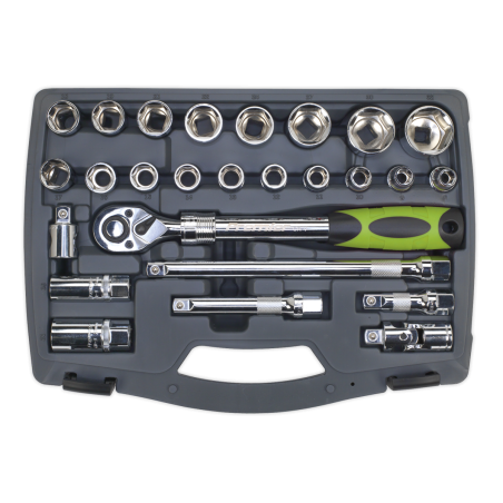 Socket Set 26pc 1/2"Sq Drive 6pt WallDrive® Metric