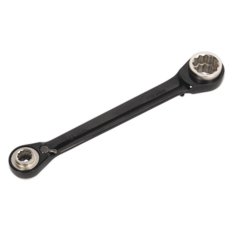 Ratchet Ring Spanner 4-in-1 Reversible Metric