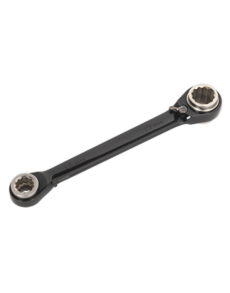 Ratchet Ring Spanner 4-in-1 Reversible Metric