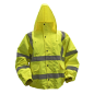 Worksafe® Hi-Vis Yellow Jacket with Quilted Lining, Elasticated Waist & Cuffs - Large