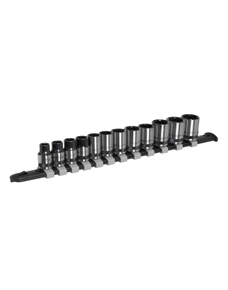 Socket Set 12pc 3/8"Sq Drive Metric - Premier Black