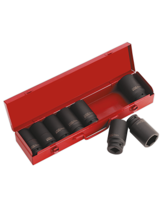 Impact Socket Set 8pc 3/4"Sq Drive Deep Metric