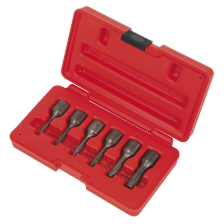 Screw Extractor Set 3/8"Sq Drive 6pc