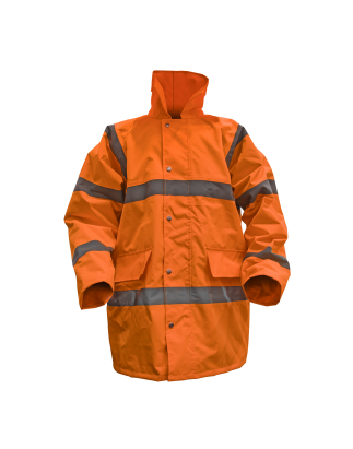 Worksafe® Hi-Vis Orange Jacket with Quilted Lining - Large