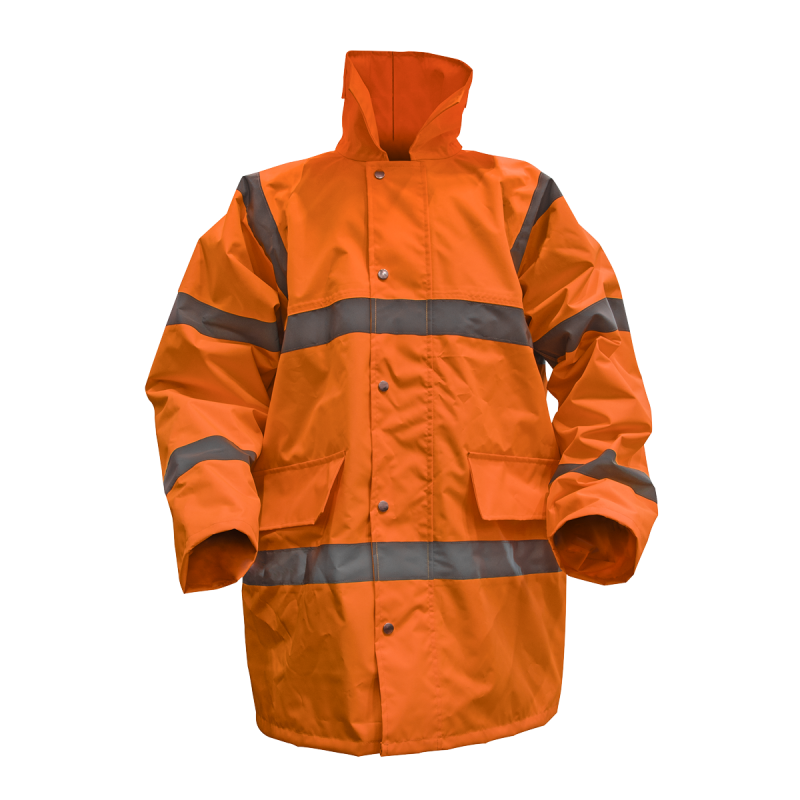 Veste orange haute visibilité Worksafe® avec doublure matelassée - Grand