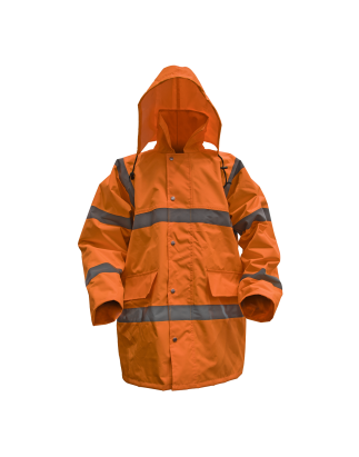 Worksafe® Hi-Vis Orange Jacket with Quilted Lining - Large