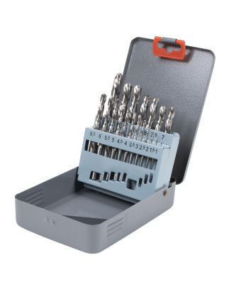 Left-Hand Spiral Drill Bit Set 19pc