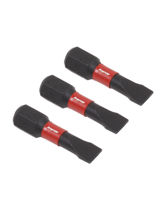 Slotted 5.5mm Impact Power Tool Bits 25mm - 3pc