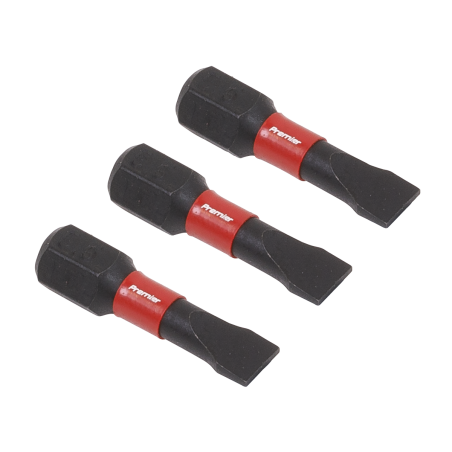 Slotted 5.5mm Impact Power Tool Bits 25mm - 3pc