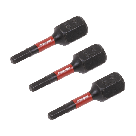 Hex 2.5mm Impact Power Tool Bits 25mm - 3pc