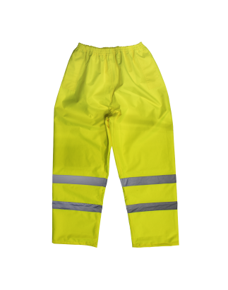 Worksafe® Hi-Vis Yellow Waterproof Trousers - Large