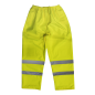 Worksafe® Hi-Vis Yellow Waterproof Trousers - Large