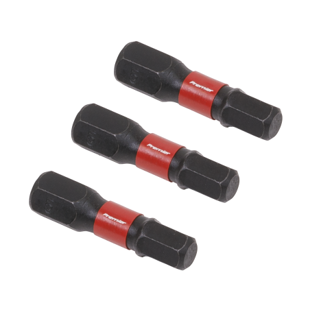 Hex 5mm Impact Power Tool Bits 25mm - 3pc