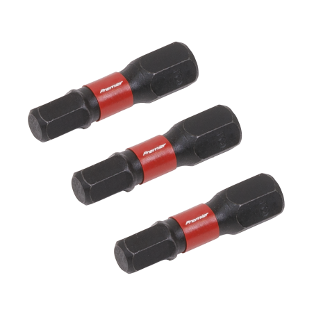 Hex 5mm Impact Power Tool Bits 25mm - 3pc