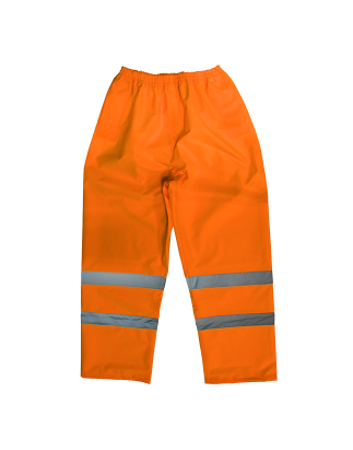 Worksafe® Hi-Vis Orange Waterproof Trousers - Large