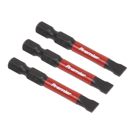 Slotted 6.5mm Impact Power Tool Bits 50mm - 3pc