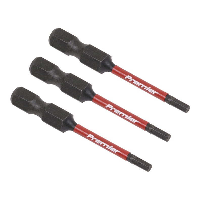 Hex 2.5mm Impact Power Tool Bits 50mm - 3pc