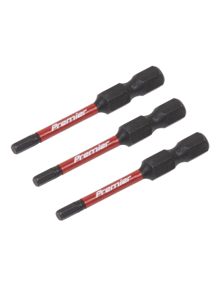 Hex 3mm Impact Power Tool Bits 50mm - 3pc