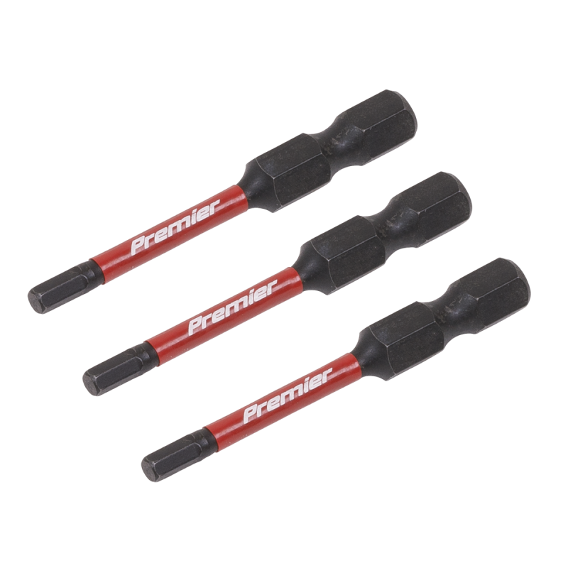 Hex 3mm Impact Power Tool Bits 50mm - 3pc