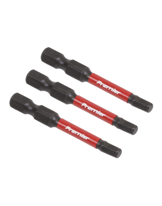 Hex 4mm Impact Power Tool Bits 50mm - 3pc