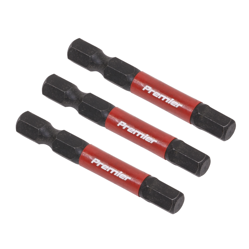 Hex 6mm Impact Power Tool Bits 50mm - 3pc