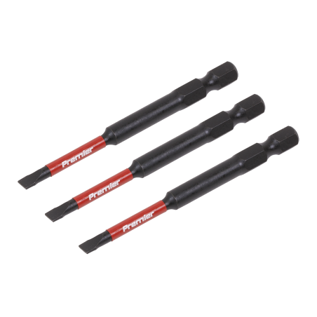 Slotted 4.5mm Impact Power Tool Bits 75mm - 3pc