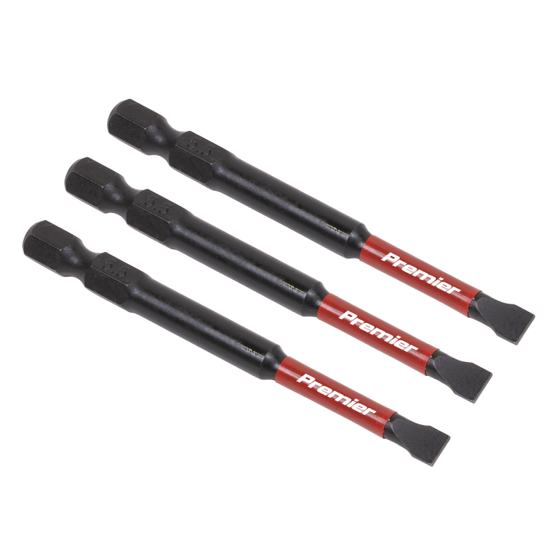 Slotted 5.5mm Impact Power Tool Bits 75mm - 3pc