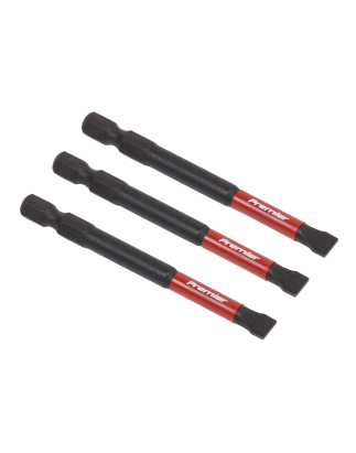 Slotted 6.5mm Impact Power Tool Bits 75mm - 3pc