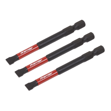 Slotted 6.5mm Impact Power Tool Bits 75mm - 3pc