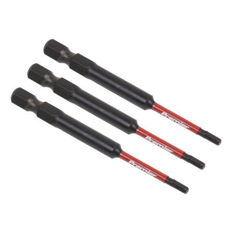 Hex 2.5mm Impact Power Tool Bits 75mm - 3pc