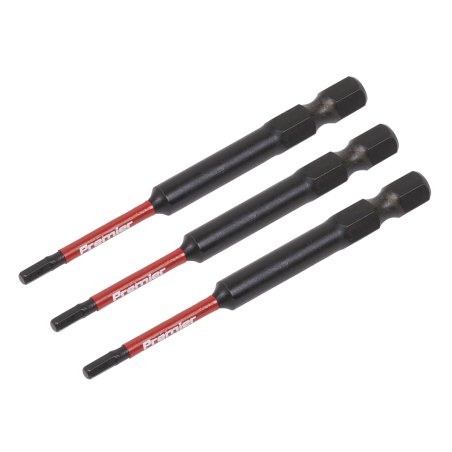 Hex 2.5mm Impact Power Tool Bits 75mm - 3pc