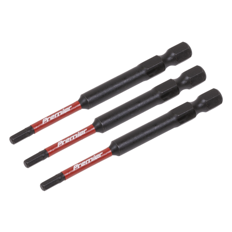 Hex 3mm Impact Power Tool Bits 75mm - 3pc