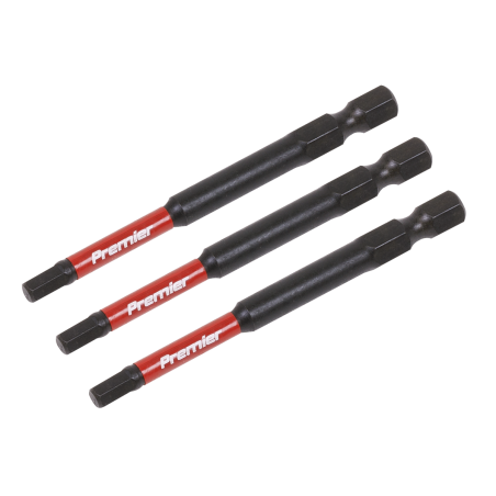 Hex 4mm Impact Power Tool Bits 75mm - 3pc