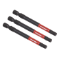 Embouts pour outils électriques à percussion hexagonaux 5 mm 75 mm - 3 pièces