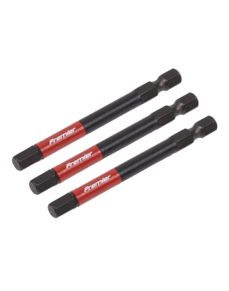 Hex 6mm Impact Power Tool Bits 75mm - 3pc