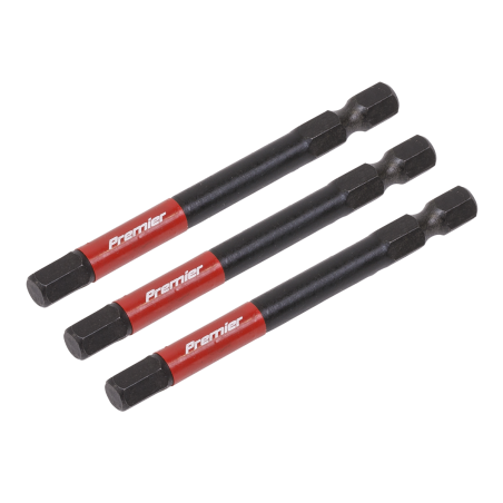 Hex 6mm Impact Power Tool Bits 75mm - 3pc