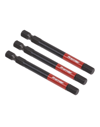 Hex 6mm Impact Power Tool Bits 75mm - 3pc