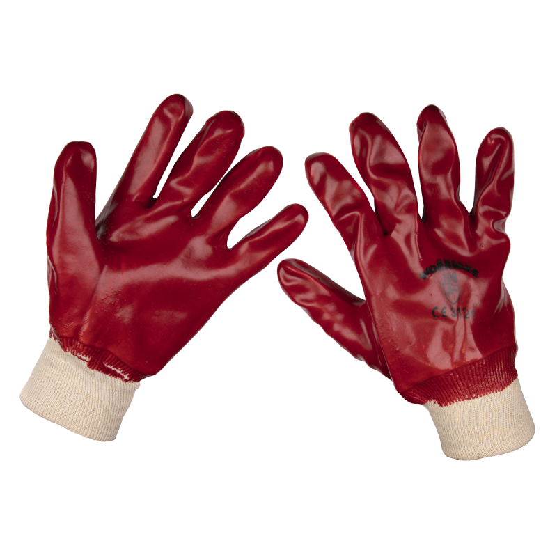 Gants de poignet en tricot PVC Worksafe®, grand - paire