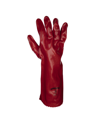 Gants Worksafe® en PVC 450 mm, rouge - paire