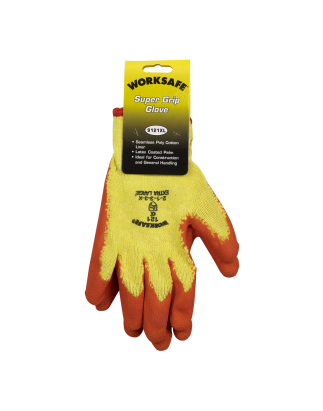 Worksafe® Super Grip Knitted Gloves with Latex Palm, X-Large - Pair