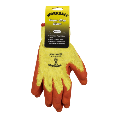 Worksafe® Super Grip Knitted Gloves with Latex Palm, X-Large - Pair