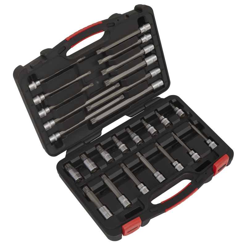 Spline Socket Bit Set 26pc 3/8"Sq Drive - Premier Platinum