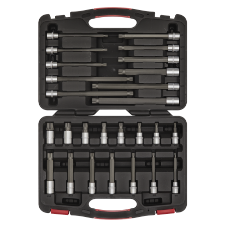 Spline Socket Bit Set 26pc 3/8"Sq Drive - Premier Platinum