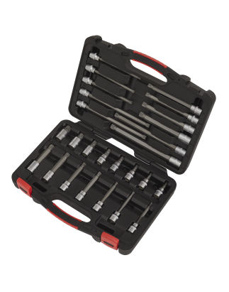 Spline Socket Bit Set 26pc 3/8"Sq Drive - Premier Platinum