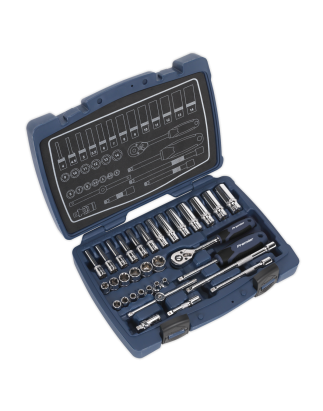 Socket Set 33pc 1/4"Sq Drive 6pt WallDrive® Metric