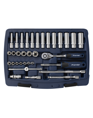 Socket Set 33pc 1/4"Sq Drive 6pt WallDrive® Metric