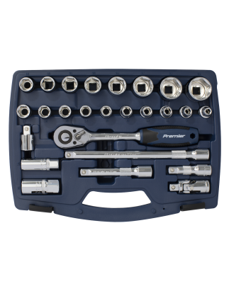 Socket Set 26pc 1/2"Sq Drive 6pt WallDrive® Metric