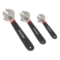 Adjustable Wrench Set 3pc Ni-Fe Finish